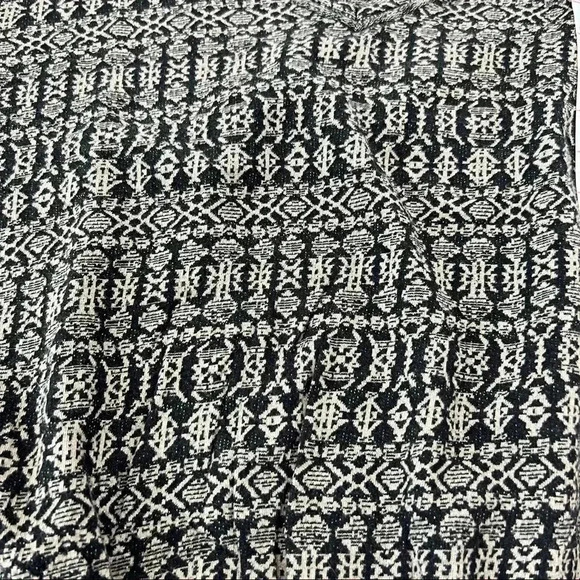 Free People Black Taupe‎ Cotton Knit Comfy Short Top Ruffle Sleeves size L - Picture 11 of 11